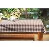 texpot Tablecloth 110 x 110 cm Brown/White Checked Cotton 2
