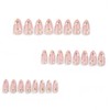 Pink Spring Summer Press on Nails Almond Shape Fake Nails