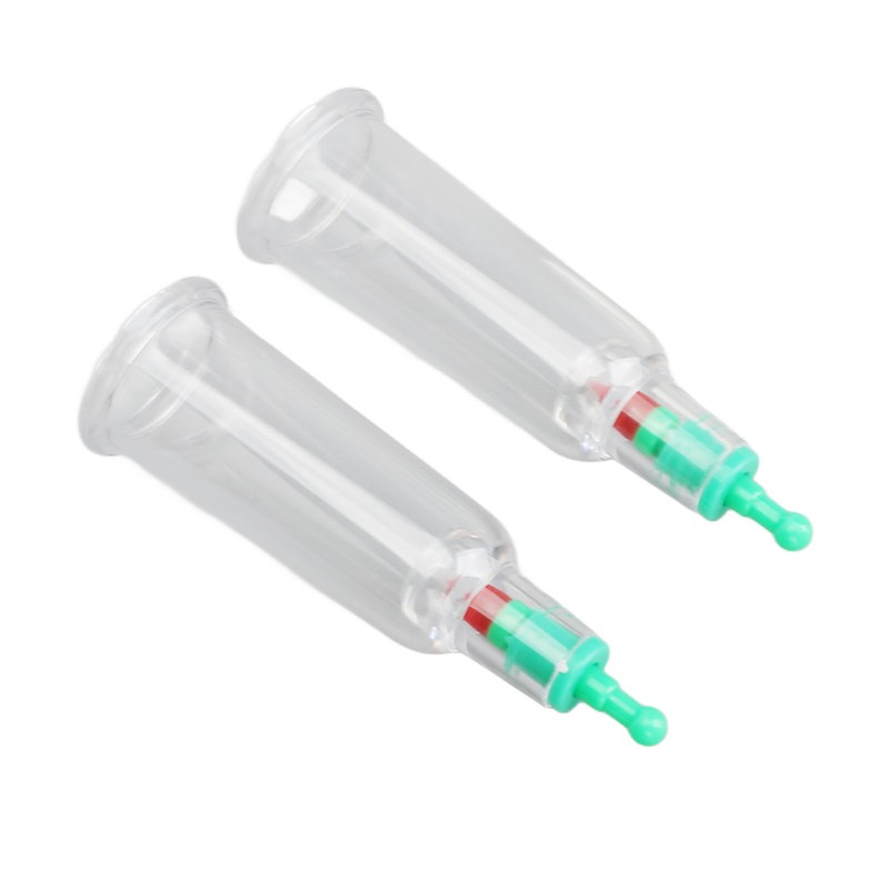2pcs Finger Cupping Therapy Cups with Silicone Flat Elbow Rings