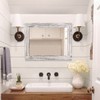 AAZZKANG Rustic Wall Mirror Rectangle Wood Framed Mirrors Large 20"x16"