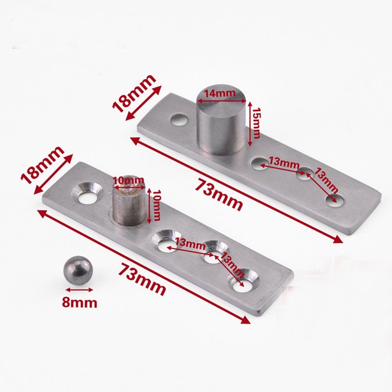 360 Degree Stainless Steel Concealing Hinges,2pcs Eccentric Shaft Hinge Pivot