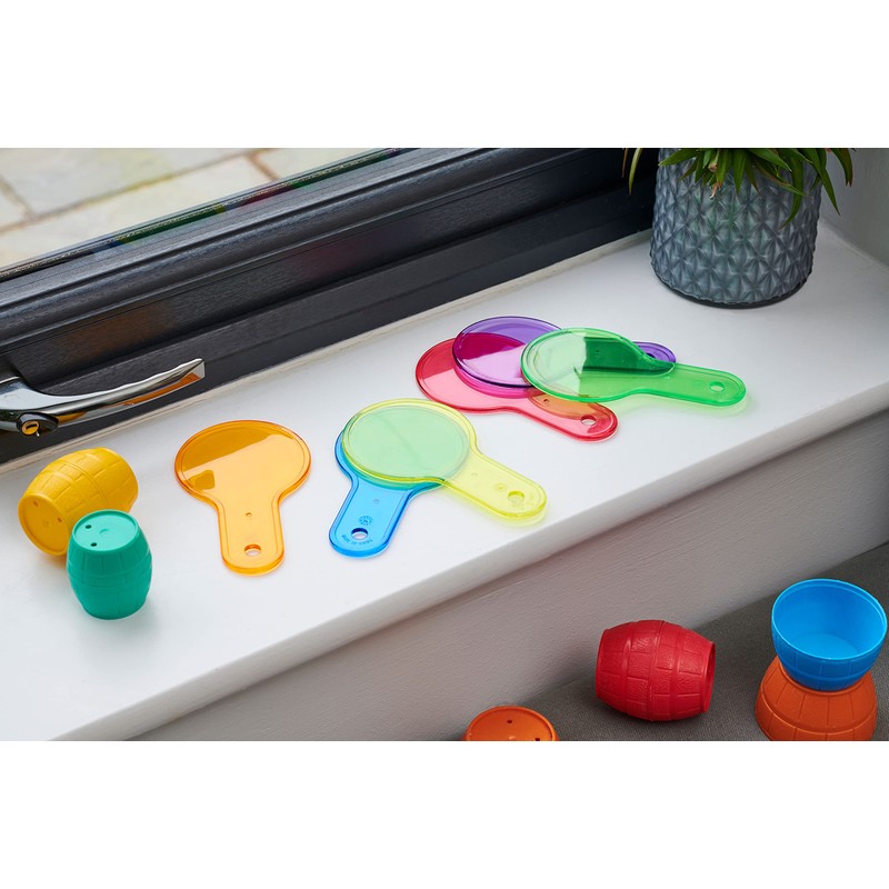 TickiT 73109 Translucent Colour Mixing Paddles - 6 Colours, Primary