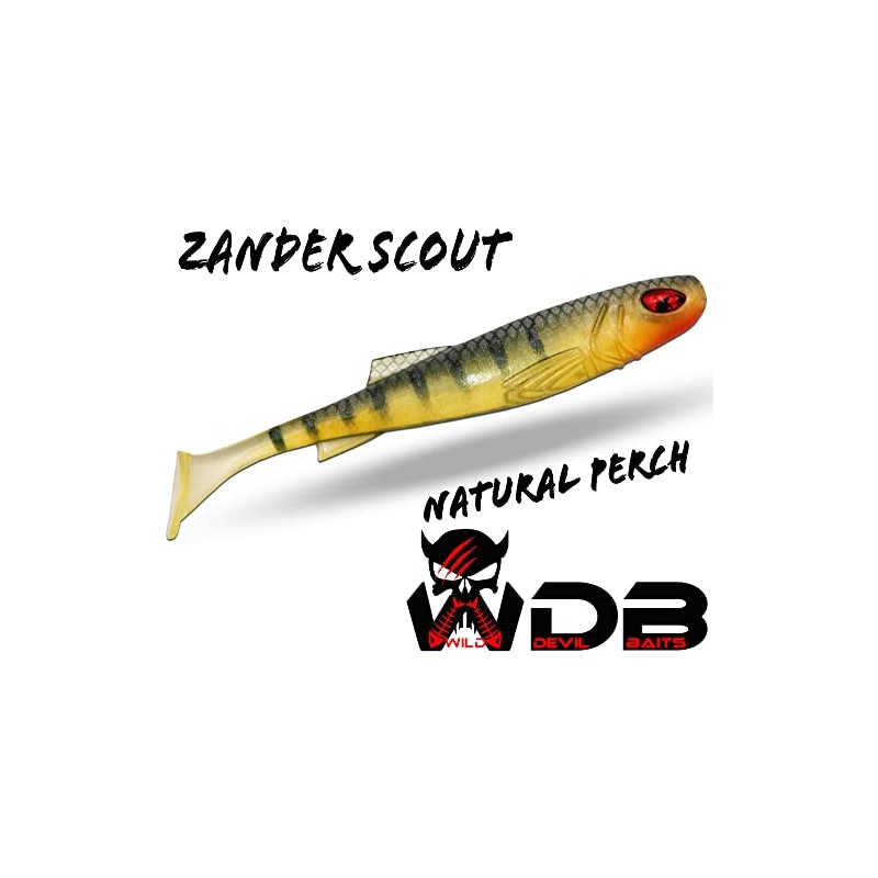 Wild Devil Baits Zander Scout Rubber Fish Shad Zander Bait