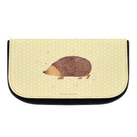 Parent-New Mr. & Mrs. Panda Cosmetic Bag Hedgehog Hearts, yellow, Hand drawn