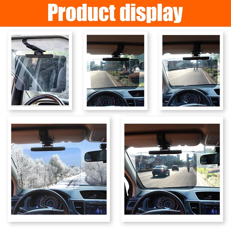 ZIMISI Sun Visor Extender for Cars, 180° Adjustable Anti-Glare Polarized