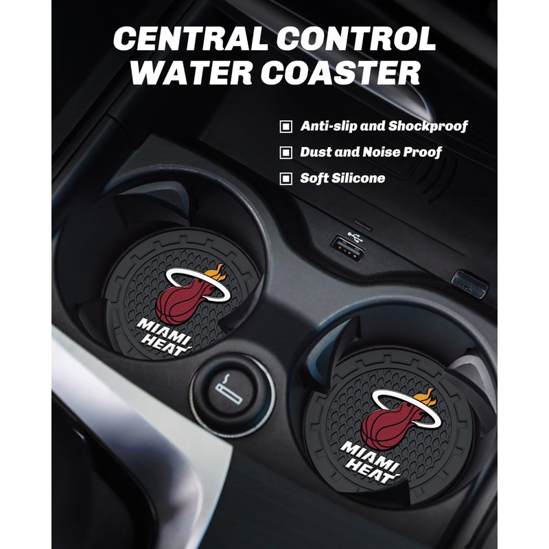 Heat Car Cup Holder Coasters,Miami Heat Car Cup Coasters for