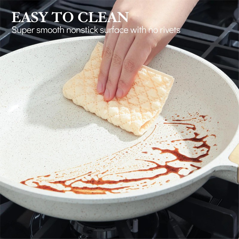 SENSARTE Nonstick Ceramic Frying Pan Skillet 8-Inch Omelet Pan Healthy