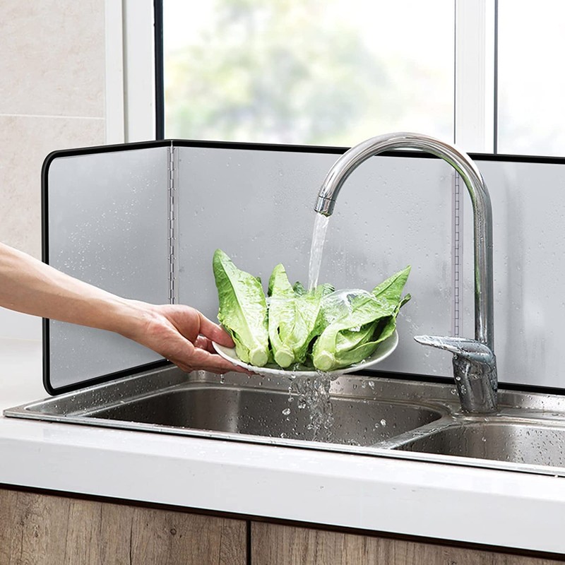 Splatter Guard for Frying Non-Stick 3 Sided Foldable Grease Splatter