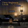 Soilsiu Set of 2 Bedside Table Lamp 3 Way Dimmable
