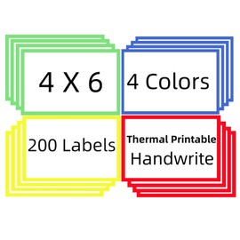 Large Moving Labels for Boxes Color-Coded Label Stickers Packing Labels for Moving 6 x 4 Colored Labels for Home Organization Projects, Bins, Kitchen Storage Containers