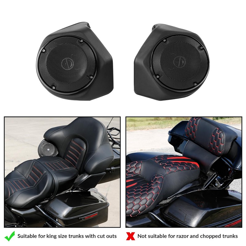 TCMT King Tour Pack 6.5" Rear Speaker Fit for Harley