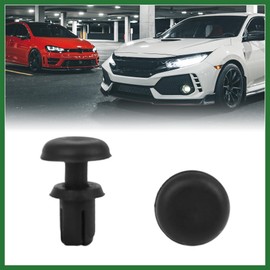 Motoforti 30pcs 4mm Black Plastic Rivets Push Type Panel Retainer Clip for Car Long-lasting