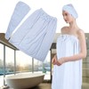 Bath Towel Wrap Coral Fleece Spa Women Adjustable Shower Wrap