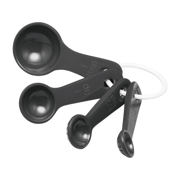 UPware 4-Piece Multi-Purpose Liquid and Dry Melamine Measuring Spoons Set,