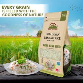 Himalayan Chef Basmati Rice,Extra Long Grain Rice Fluffy Quick Cooking Aromatic - 10 lbs.(Packaging May Vary)