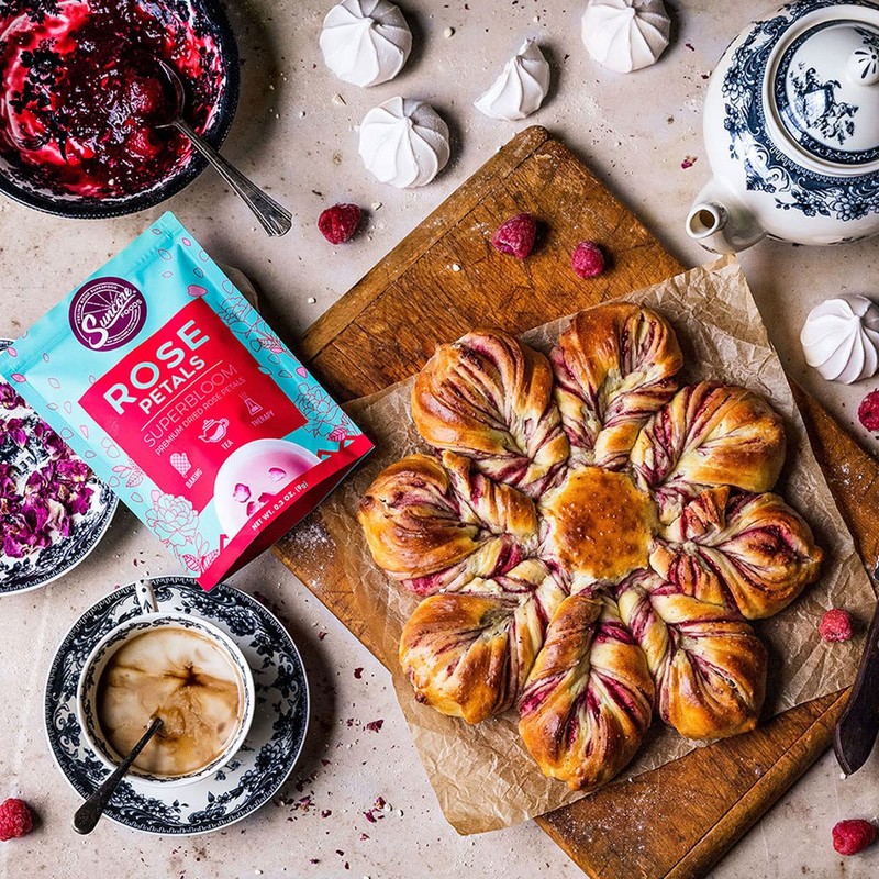 Suncore Foods Dried Rose Petals Bloom, Caffeine-Free Tea, Gluten-Free, Non-GMO,