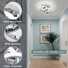 EIDISUNY LED Ceiling Light Modern Ceiling Lamp Silver Round Simple