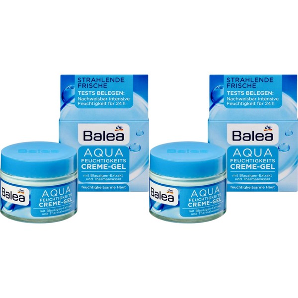 Balea Day Care Aqua Moisturizing Cream Gel, 50 ml (pack of 2) - German product