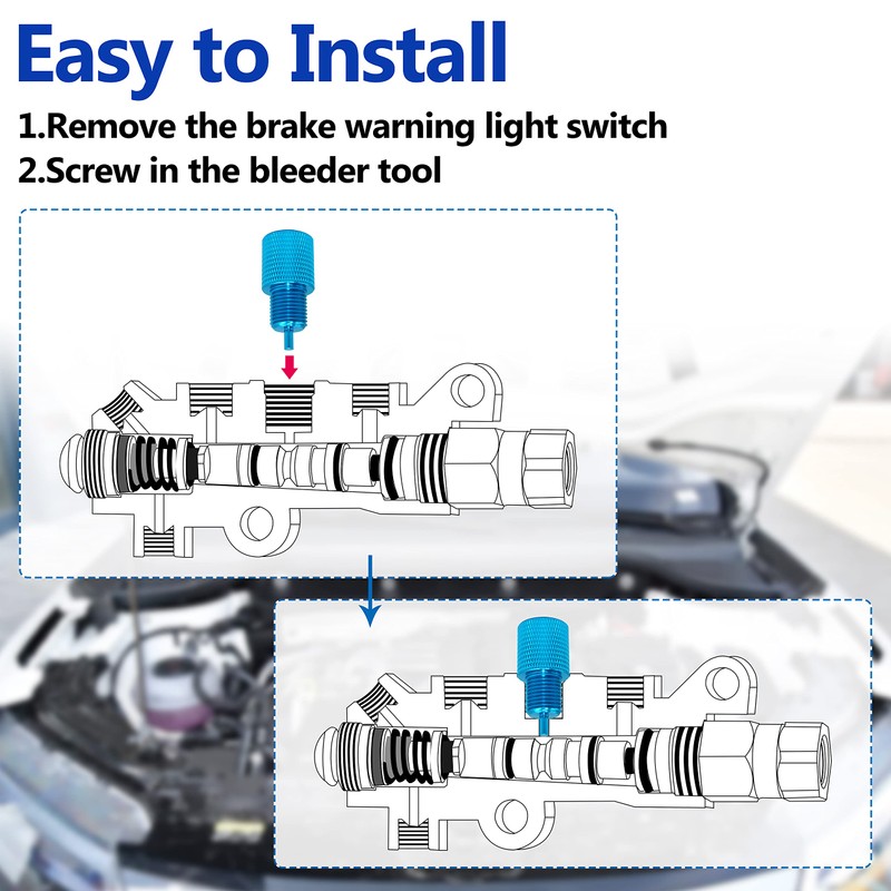 Brake Proportioning Valve Bleeder Tool Combination Valves Compatible with Disc/Disc