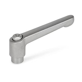 Ganter Normelemente Adjustable clamping lever with threaded bushing - GN 300.5-63-M8-IS | stainless steel | handle length: 63 mm | thread: M8 | 1 piece