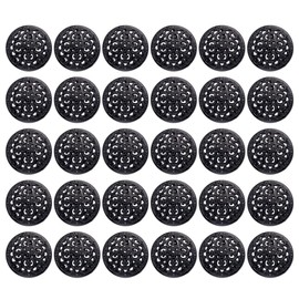 Gativs Vintage Antique Metal Blazer Buttons 30 Pieces 20 mm Metal Blazer Buttons Metal Buttons Eyelet Buttons Round Sewing Buttons Black Clothing Button Metal Retro Hollow Sewing Button Shank