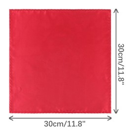 Elerevyo Men's Folding Handkerchief Silk Shiny Solid Pocket Square, red