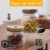 Jerliflyer Large Glass Storage Jar, Food Storage Containers with Airtight