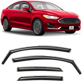 Voron Glass in-Channel Extra Durable Rain Guards for Ford Fusion 2013-2020, Window Deflectors, Vent Window Visors, 4 Pieces - 220180