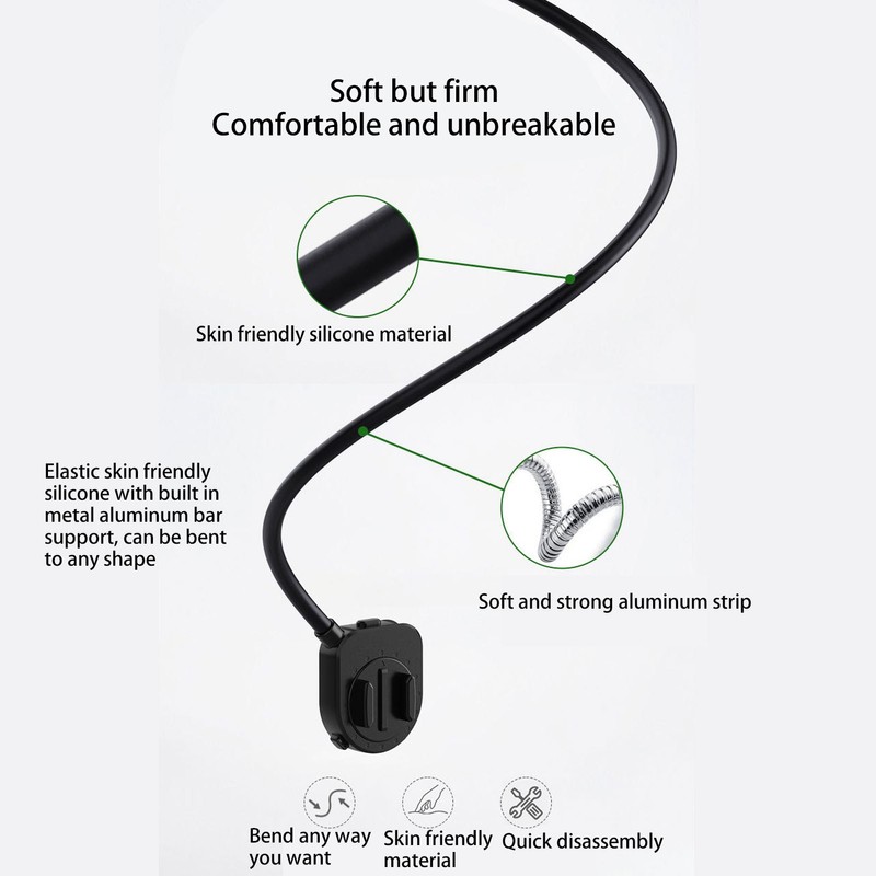 Phone Neck Holder Magnetic POV 360° Adjustable Anti Shaking Automatic