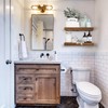 QEEIG Bathroom Floating Shelves for Wall - 15.7" Wall Mounted