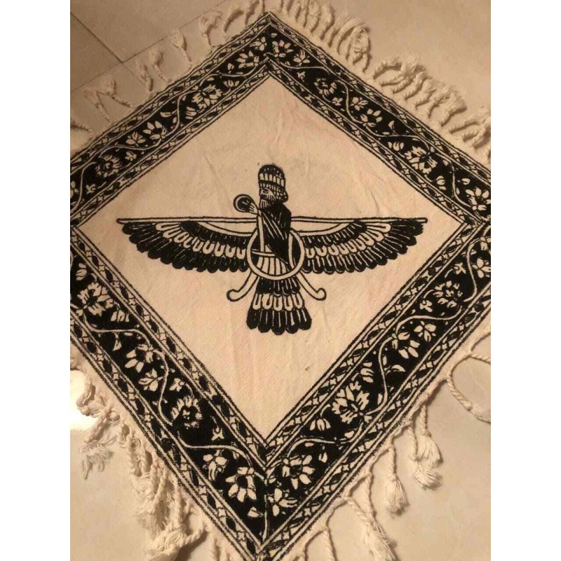 Silk Road INT Farvahar Ahura Mazda tapestry wall hang hand