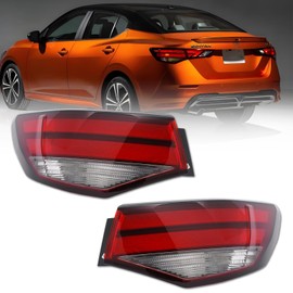 Halogen Tail Light Assembly, Brake Rear Lamp, For Nissan Sentra 2020-2022 Taillamp 265556LB0A, 265506LB0A (Driver+Passenger Side Taillight)