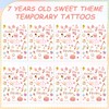 8 Sheets Sweet Sassy and Seven Birthday Decorations 200+ Sweet