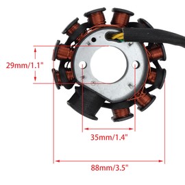 WOOSTAR 11 Coil 7 Wire Ignition Stator Magneto Replacement for Kurazai Surfer 125 2011-201 GY6 150cc Scooter Engine
