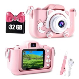 Kids Camera, 1080P HD Recording, Video Camera, Children's Toy Camera, 2.0 Inch IPS, 4x Screen Zoom, Timer Shooting, 6 Years, 7 Years, 8 Years, 9 Years, 10 Years, Boys, Girls, Children's Day, Birthday
