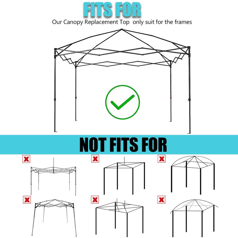 8x8 Canopy Replacement Top, Replacement Cover for 8x8 Pop Up
