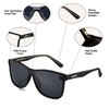 Jefoo Polarized Sunglasses Men Trendy Mirrored shades Women Reflective Sun