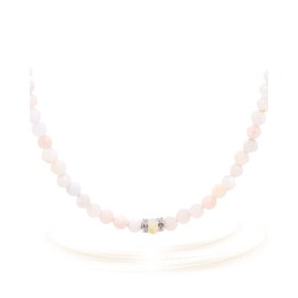 Liberty Angels - Natural stone necklace made of 925 silver and opal - pearl necklace for men and women - necklace with clasp, opal