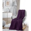 Utopia Bedding Cotton Waffle Blanket 300 GSM (Plum - 90x108