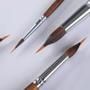 Watercolor Brushes Professional, Fuumuui 4Pcs Extended Needle Point Brushes Synthetic
