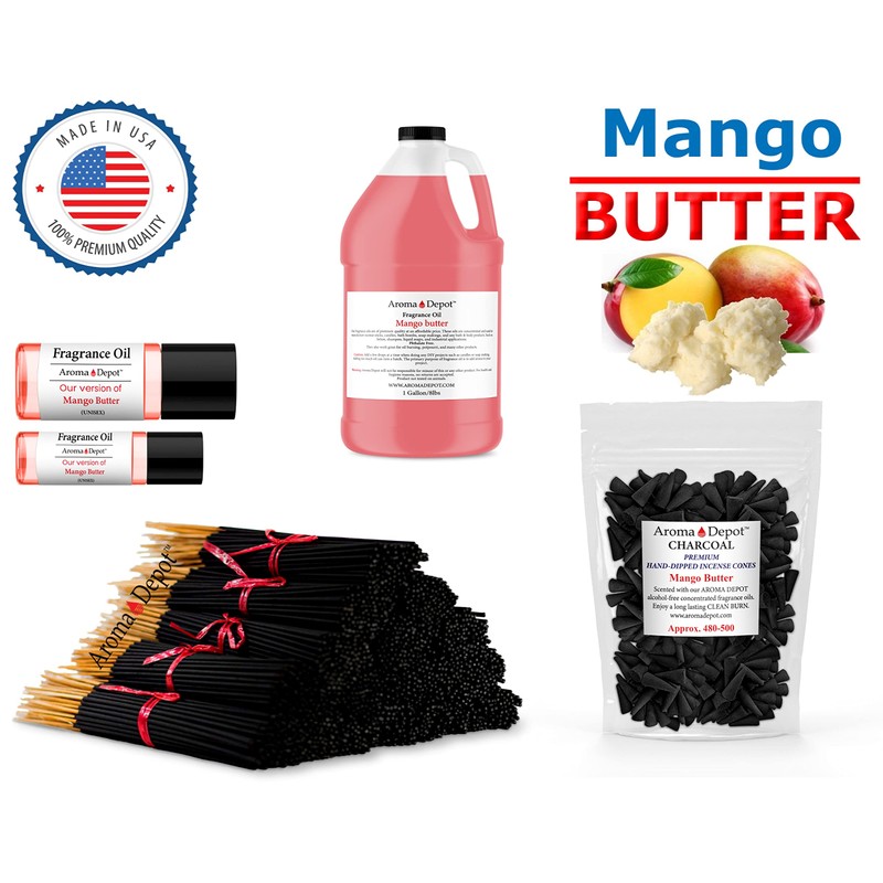 1'' Mango Butter Incense Charcoal Cones (20 Pack)