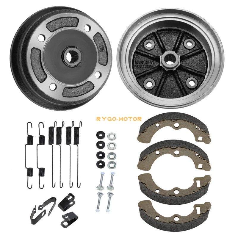 M MATI Rear Brake Drums & Brake Shoes For Kawasaki