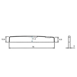 PPS Nylon Acoustic Guitar Saddle/Bridge - 76 mm Wide x 11.5 mm High - Enhanced Tone and Tuning Stability for Optimal Performance