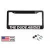THE DUDE ABIDES FUNNY BIG LEBOWSKI Jeffrey FUNNY Black License