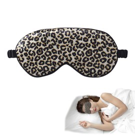 Schlafmaske Frauen, Schlafbrille Damen Bequem, Schlafbrille Sleeping Mask Schlafmasken Augenmaske Schlafmaske Sleep Mask Leopardenmuster, Weiches Material Ideal für Zuhause Reisen Flugzeug