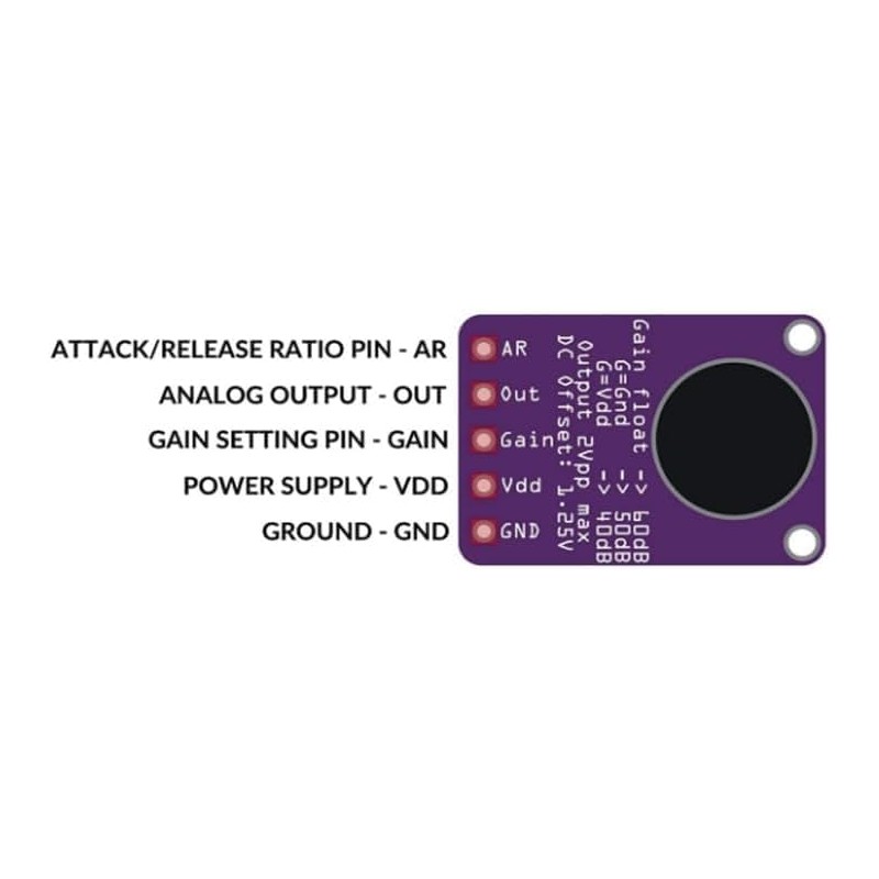 GERUI 2 Stück MAX9814 AGC Microphone Amplifier Board Compatible with