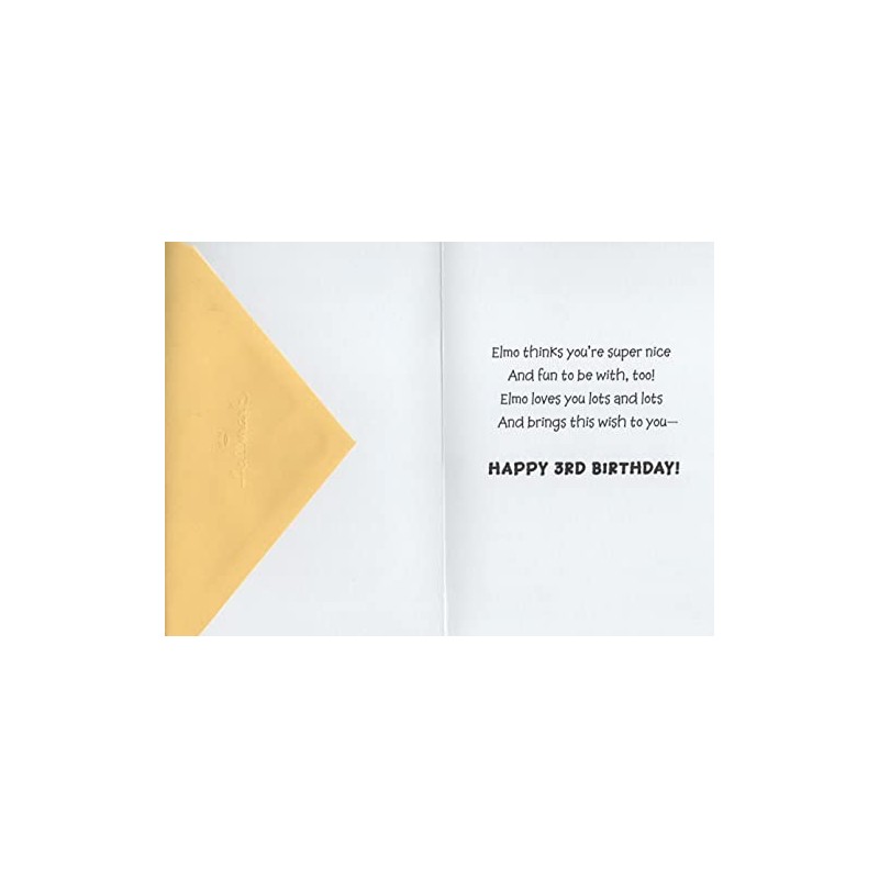 Sesame Street Elmo Happy 3rd Birthday Card