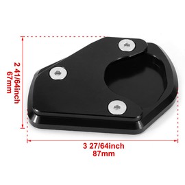 xitomer Kickstand Shoe Fit for Trident 660 2021-2022 Kickstand Shoe, Side Stand Foot Enlarger Kickstand side stand enlarger (Black)