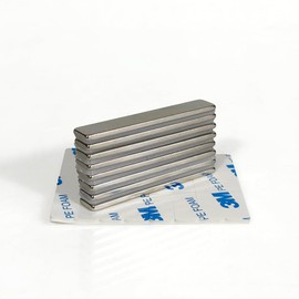 Strong Neodymium Magnets, 2.4 x 0.4 x 0.1 inches (60 x 10 x 3 mm), 8 Pieces | Magnetic Bar for Kitchens, Tools, DIY, Durable Coating, Reinforced Magnetics, 2.4 inches (60 mm)