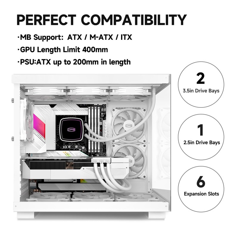 PCCOOLER C3T500 ARGB PC Case Mid Tower Desktop Computer Gaming